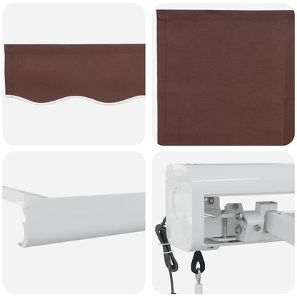 Tenda da Sole Retrattile Automatica Marrone 500x300 cm | homemem39