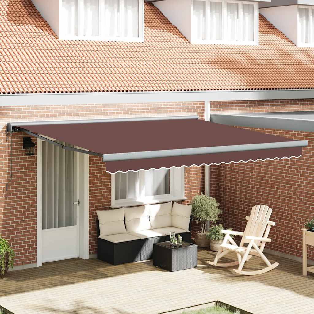 Tenda da Sole Retrattile Automatica 400x300 cm Marrone