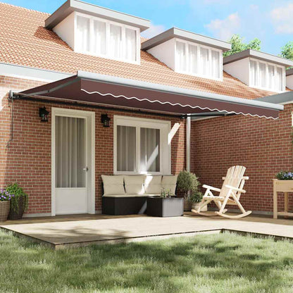 Tenda da Sole Retrattile Automatica Marrone 450x300 cm | homemem39