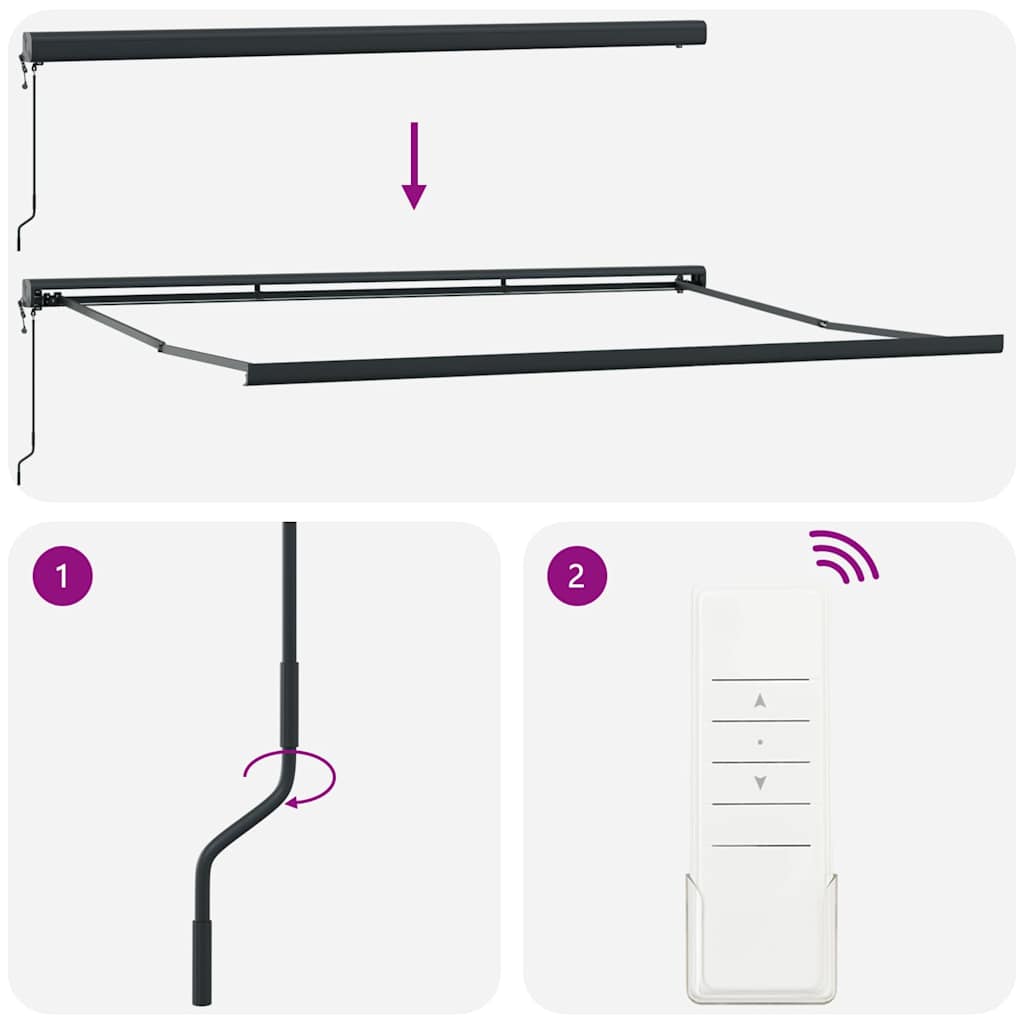 Tenda da Sole Retrattile Automatica Marrone 450x300 cm | homemem39