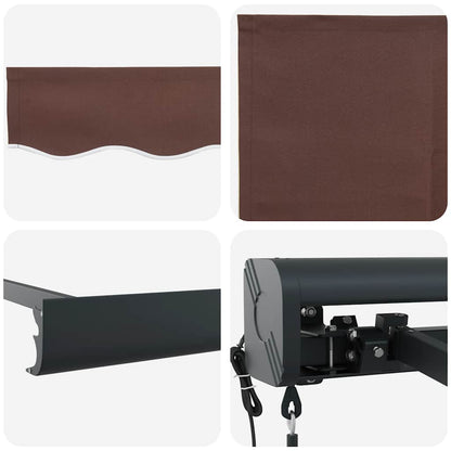 Tenda da Sole Retrattile Automatica Marrone 450x300 cm | homemem39