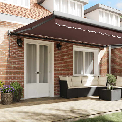 Tenda da Sole Retrattile Automatica Marrone 500x300 cm | homemem39