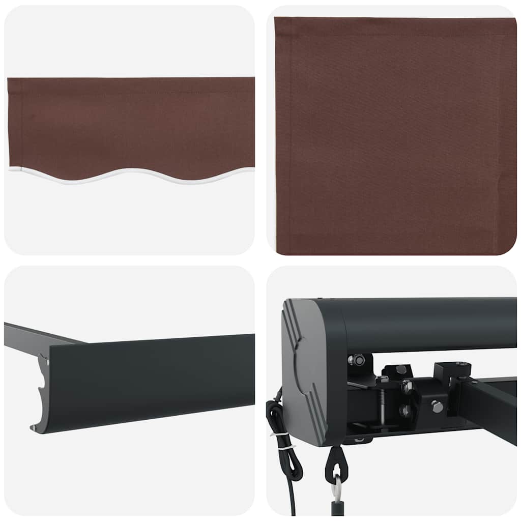 Tenda da Sole Retrattile Automatica Marrone 500x300 cm | homemem39