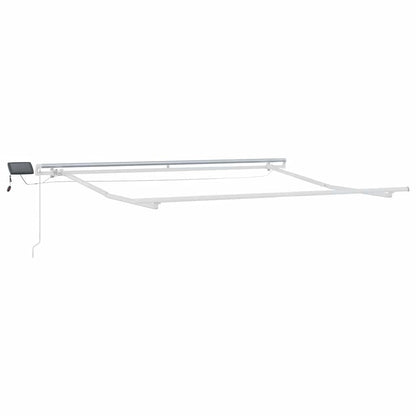 Tenda da Sole Retrattile Manuale con LED Antracite e Bianco | homemem39