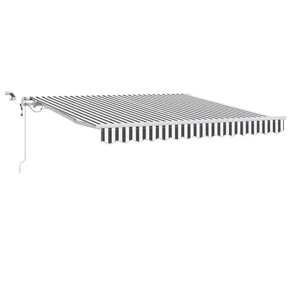 Tenda Retrattile Automatica LED Antracite e Bianco 300x250 cm | homemem39