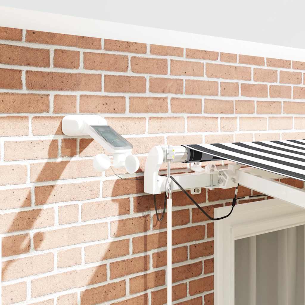 Tenda Retrattile Automatica LED Antracite e Bianco 300x250 cm | homemem39