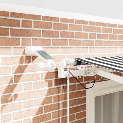 Tenda Retrattile Automatica LED Antracite e Bianco 300x250 cm | homemem39