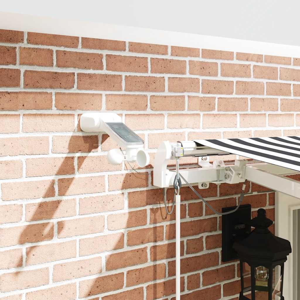 Tenda Retrattile Automatica LED Antracite e Bianco 400x300 cm | homemem39