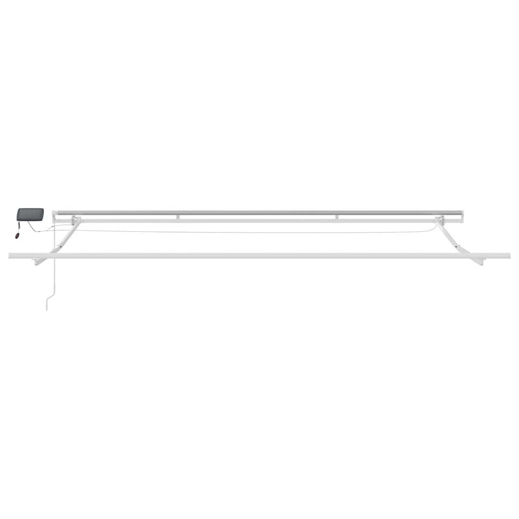 Tenda da Sole Retrattile Manuale con LED Antracite e Bianco