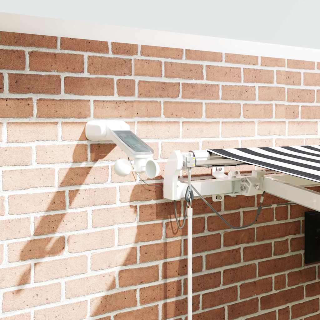 Tenda Retrattile Automatica LED Antracite e Bianco 450x300 cm | homemem39