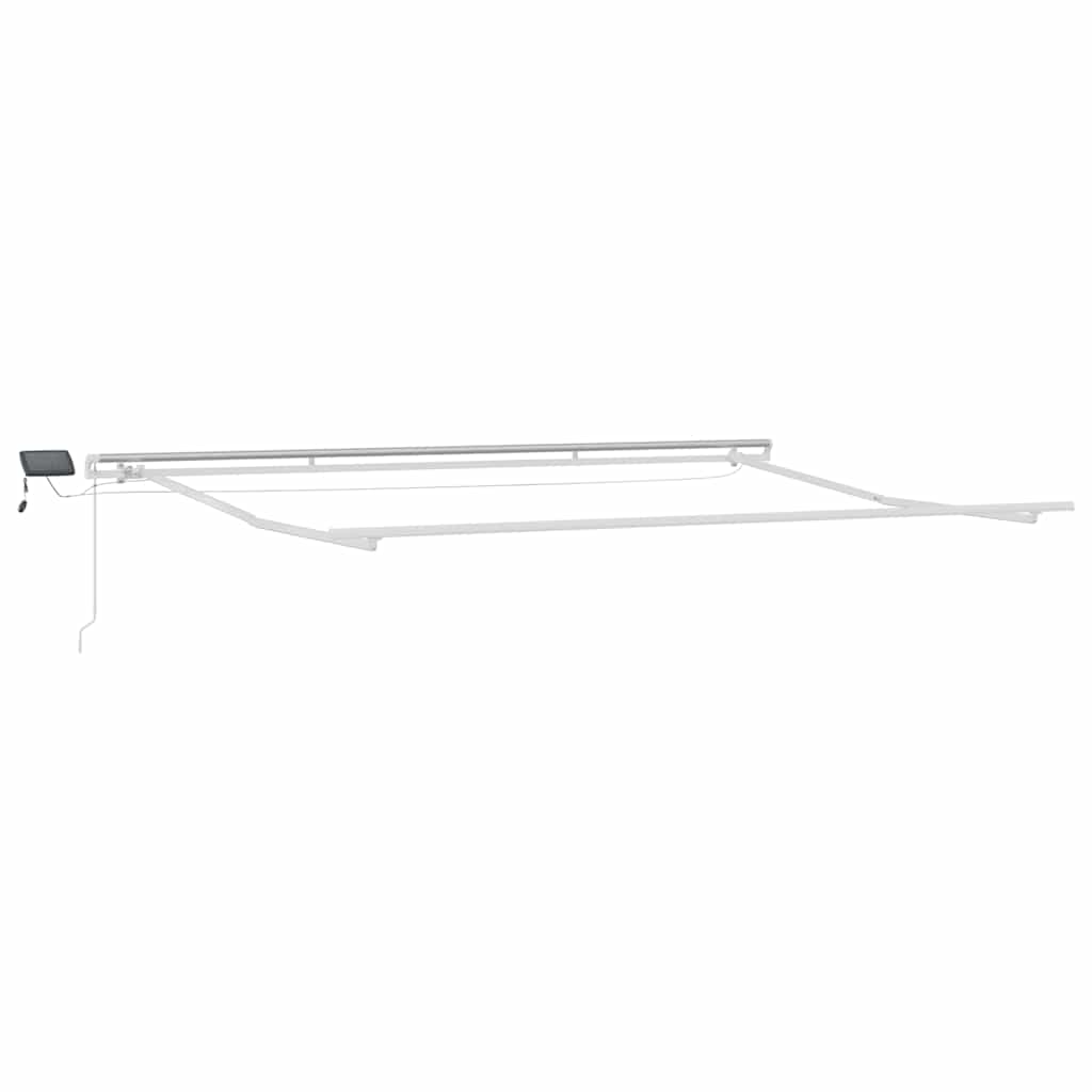 Tenda Retrattile Manuale con LED Antracite/ Bianco 500x300 cm | homemem39