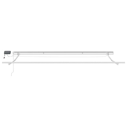 Tenda Retrattile Manuale con LED Antracite/ Bianco 500x300 cm | homemem39