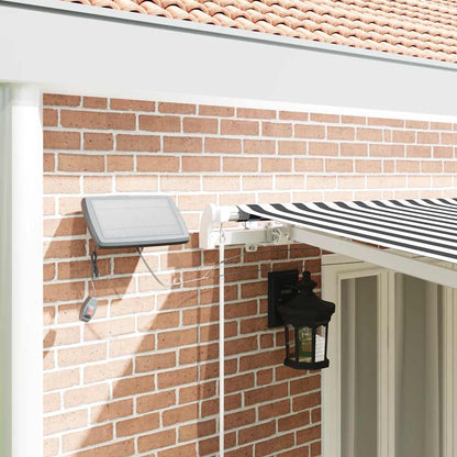 Tenda Retrattile Manuale con LED Antracite e Bianco 600x300 cm | homemem39