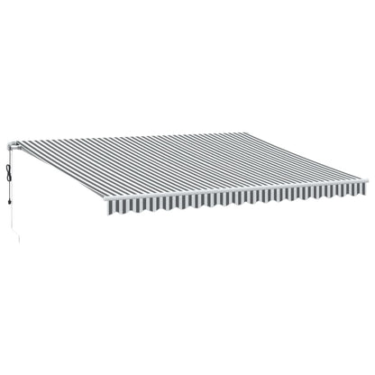 Tenda Sole Retrattile Automatica 450x350 cm Antracite e Bianco | homemem39