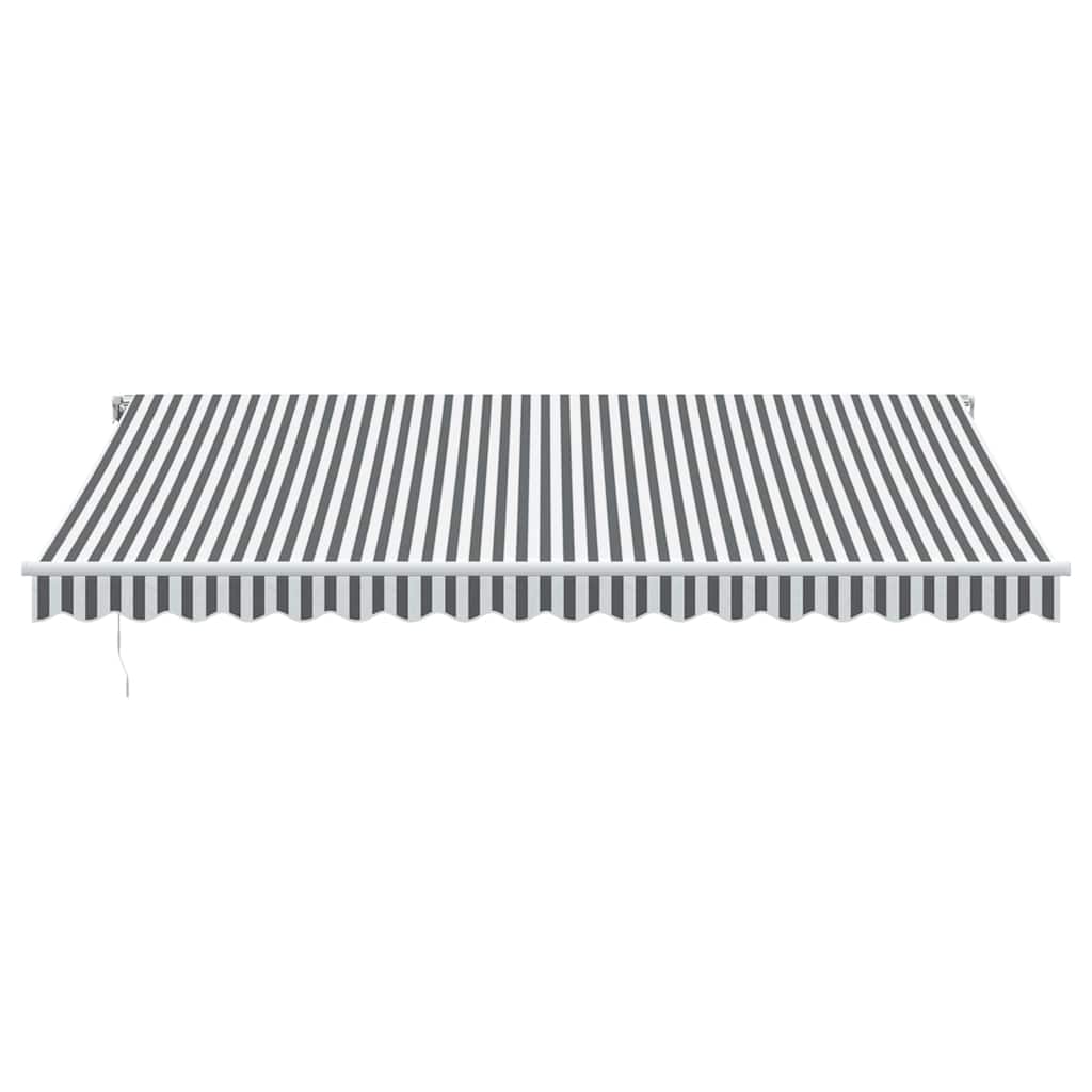 Tenda Sole Retrattile Automatica 450x350 cm Antracite e Bianco | homemem39