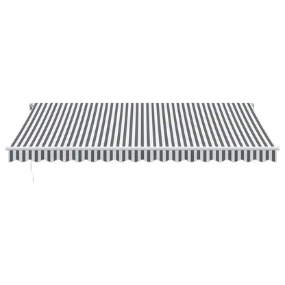 Tenda Sole Retrattile Automatica 450x350 cm Antracite e Bianco | homemem39