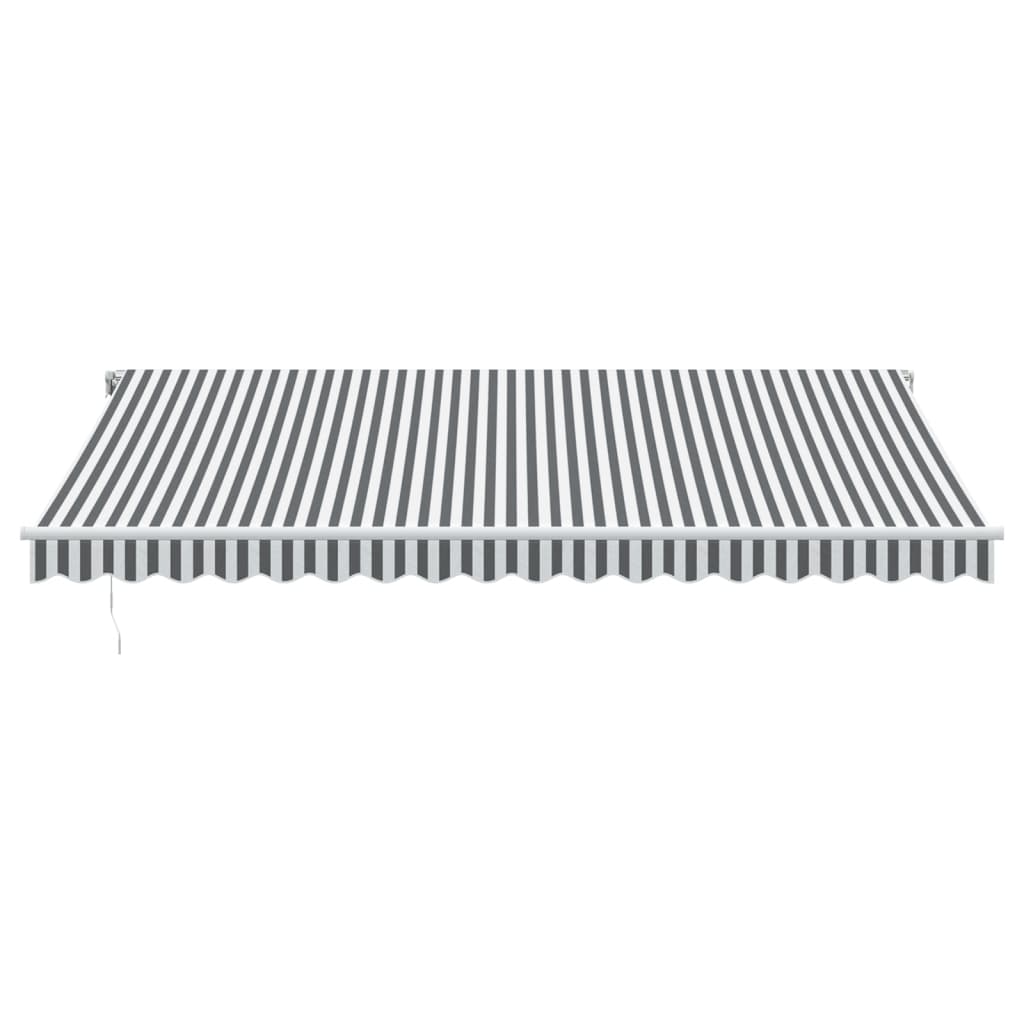 Tenda Retrattile Automatica LED Antracite e Bianco 450x350 cm