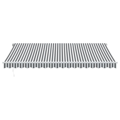 Tenda Retrattile Automatica LED Antracite e Bianco 450x350 cm