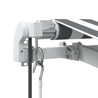 Tenda Retrattile Automatica LED Antracite e Bianco 500x350 cm | homemem39