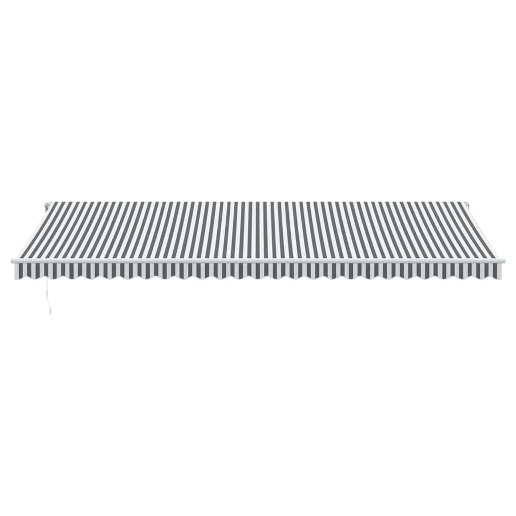 Tenda Sole Retrattile Automatica 600x350 cm Antracite e Bianco | homemem39