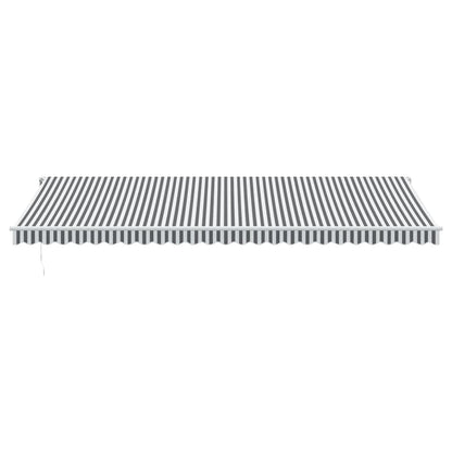 Tenda Sole Retrattile Automatica 600x350 cm Antracite e Bianco | homemem39