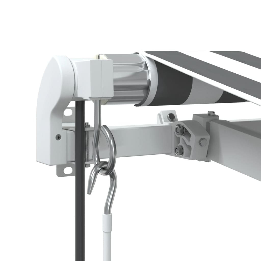 Tenda Sole Retrattile Automatica 600x350 cm Antracite e Bianco | homemem39