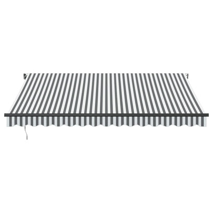 Tenda Retrattile Automatica LED Antracite e Bianco 400x350 cm