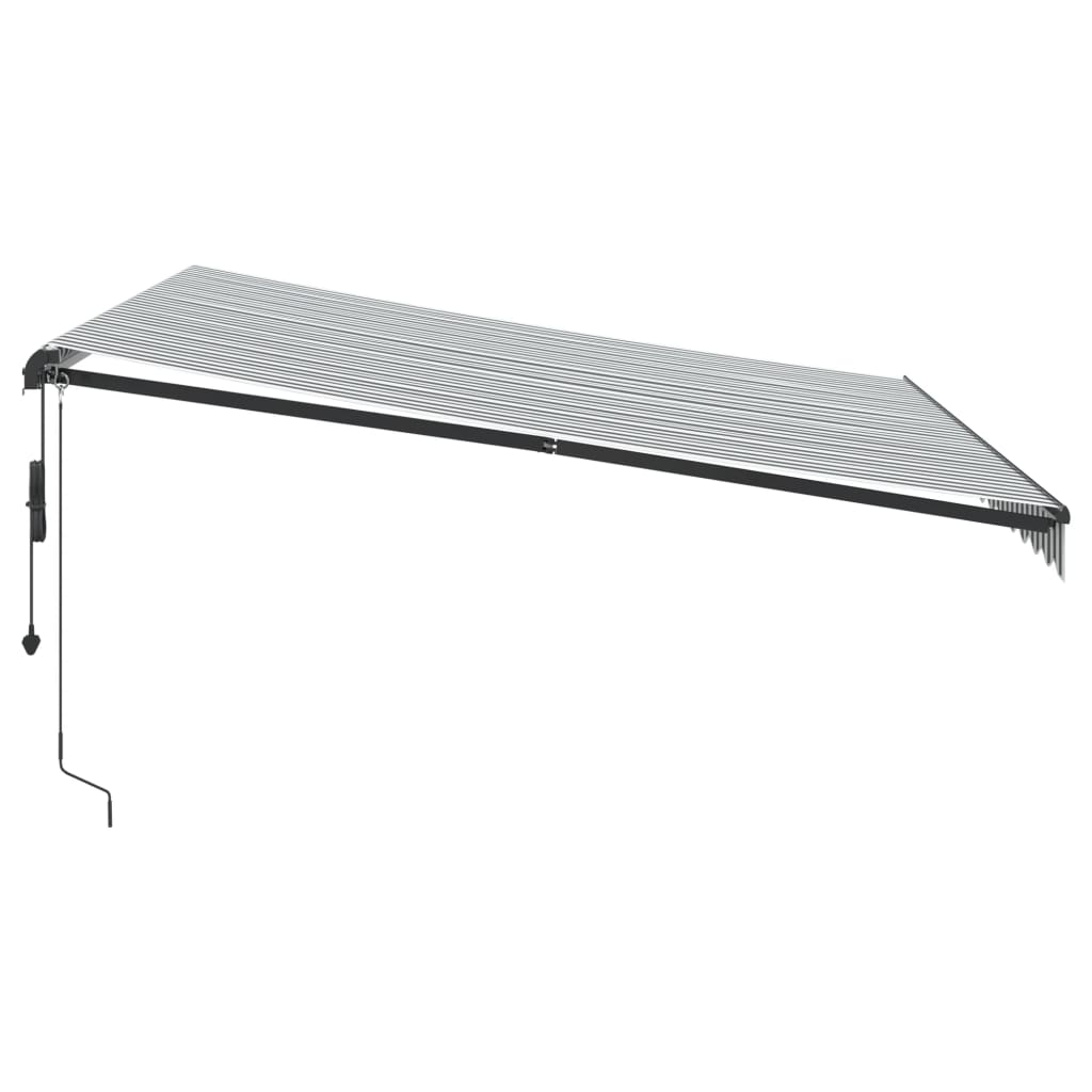 Tenda Retrattile Automatica LED Antracite e Bianco 400x350 cm