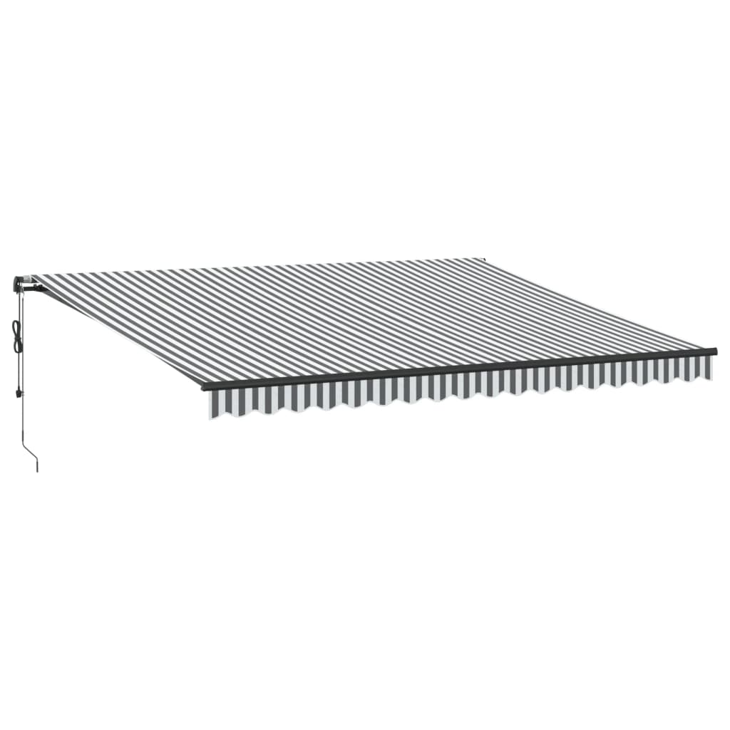 Tenda Sole Retrattile Automatica 450x350 cm Antracite e Bianco | homemem39
