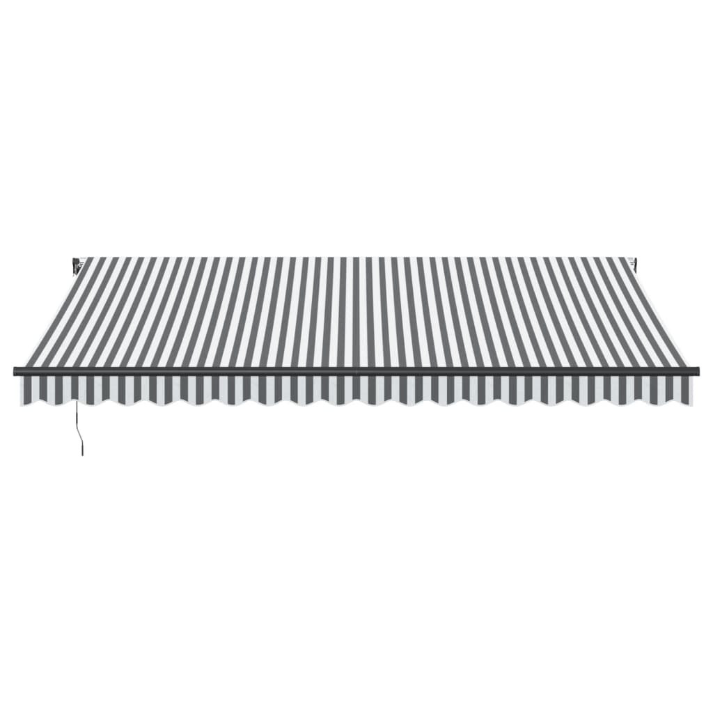 Tenda Sole Retrattile Automatica 450x350 cm Antracite e Bianco | homemem39
