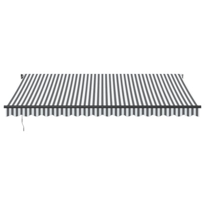 Tenda Sole Retrattile Automatica 450x350 cm Antracite e Bianco | homemem39