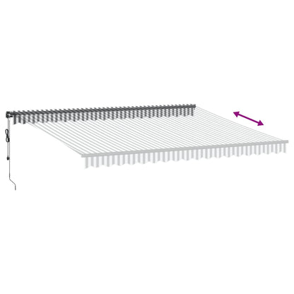 Tenda Sole Retrattile Automatica 450x350 cm Antracite e Bianco | homemem39