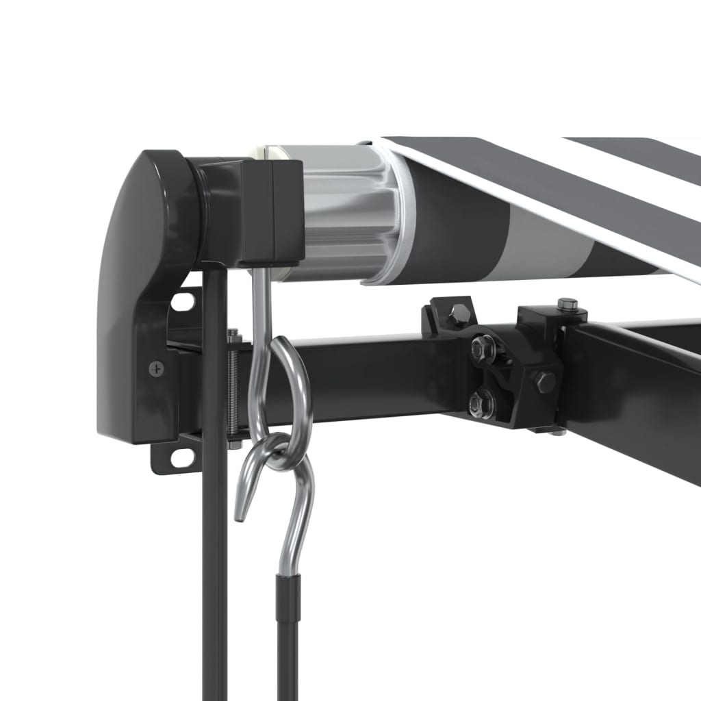 Tenda Sole Retrattile Automatica 450x350 cm Antracite e Bianco | homemem39