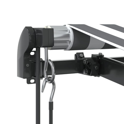 Tenda Sole Retrattile Automatica 450x350 cm Antracite e Bianco | homemem39