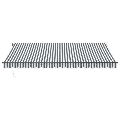 Tenda Retrattile Automatica LED Antracite e Bianco 450x350 cm | homemem39