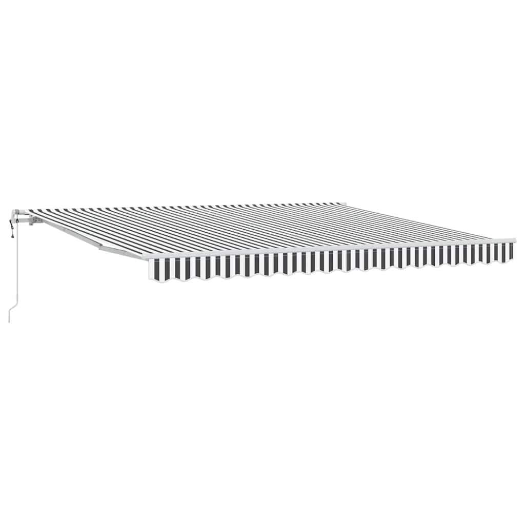 Tenda Sole Retrattile Automatica 400x300 cm Antracite e Bianco