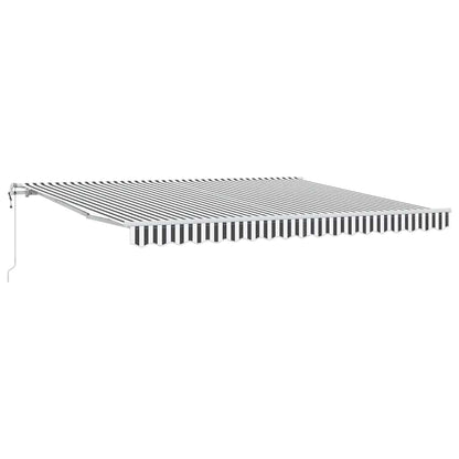 Tenda Sole Retrattile Automatica 400x300 cm Antracite e Bianco