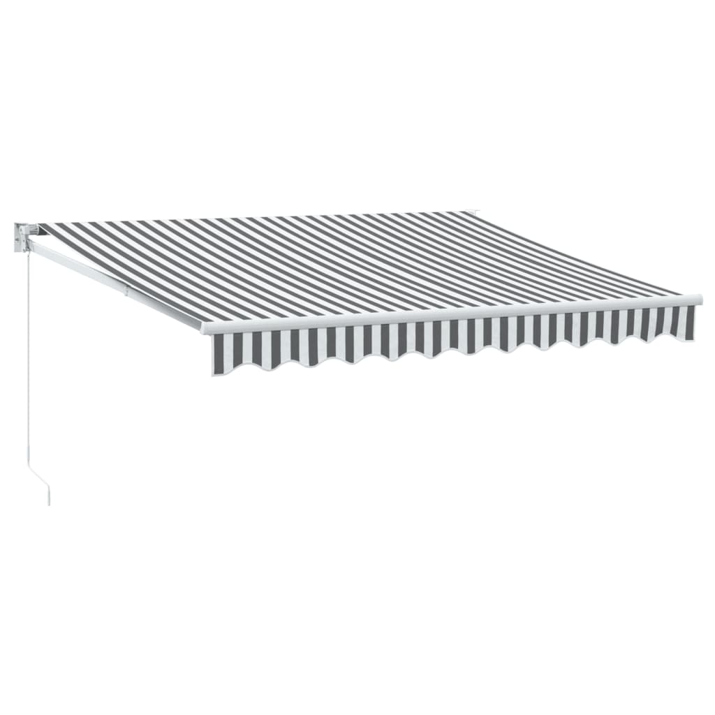 Tenda da Sole Antracite e Bianca 3x2,5 m Tessuto e Alluminio | homemem39