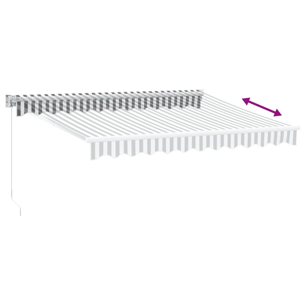 Tenda da Sole Antracite e Bianca 3x2,5 m Tessuto e Alluminio | homemem39