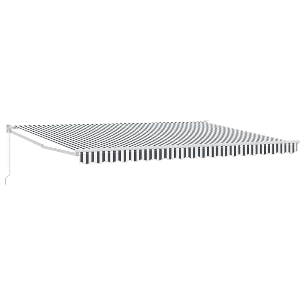 Tenda Retrattile Antracite e Bianca 4,5x3 m Tessuto e Alluminio | homemem39
