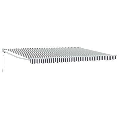 Tenda Retrattile Antracite e Bianca 4,5x3 m Tessuto e Alluminio | homemem39