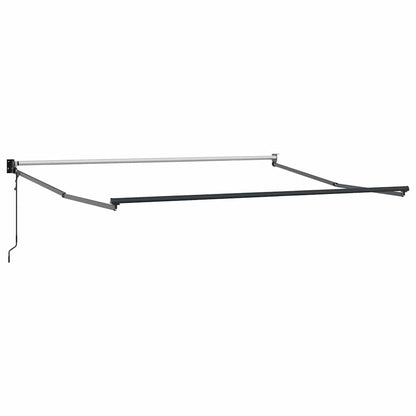 Tenda da Sole Antracite e Bianca 3x2,5 m Tessuto e Alluminio