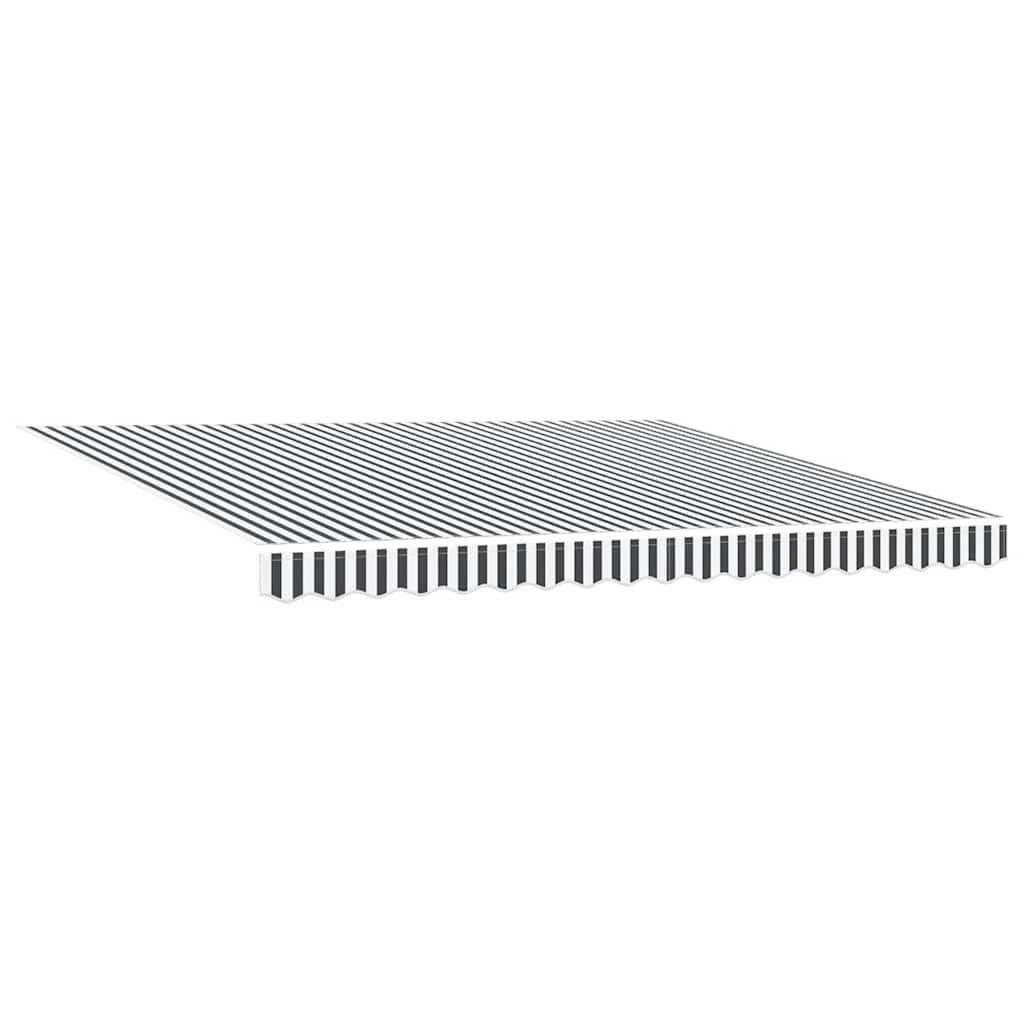 Tenda Retrattile Antracite e Bianca 4x3 m Tessuto e Alluminio | homemem39