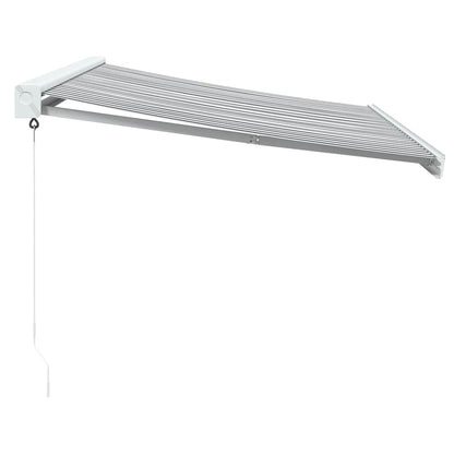Tenda Retrattile Antracite e Bianca 3,5x2,5m Tessuto/Alluminio | homemem39