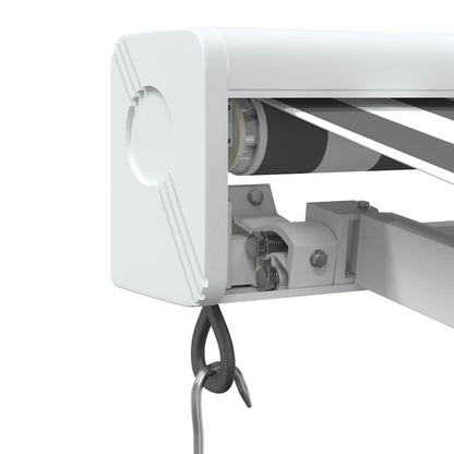 Tenda Retrattile Antracite e Bianca 3,5x2,5m Tessuto/Alluminio