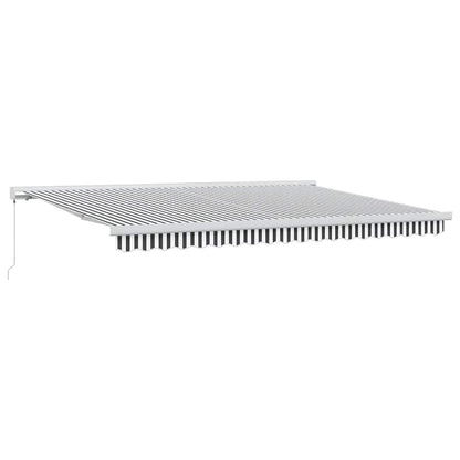 Tenda Retrattile Antracite e Bianca 4,5x3 m Tessuto e Alluminio | homemem39