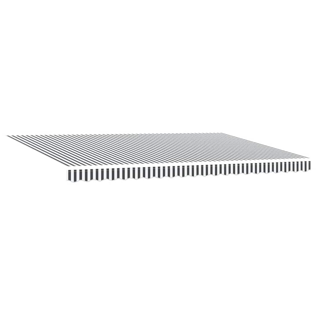 Tenda Retrattile Antracite e Bianca 5x3 m Tessuto e Alluminio | homemem39