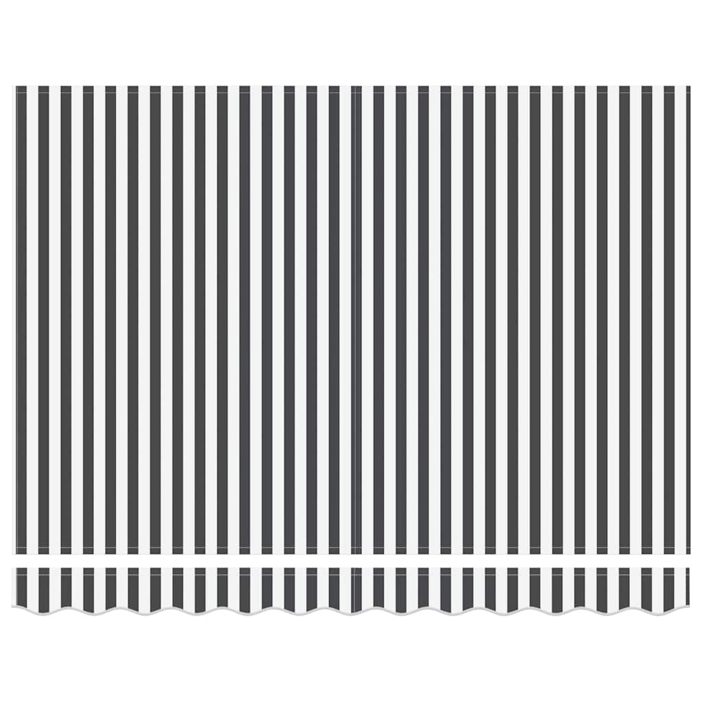 Tenda da Sole Antracite e Bianca 3x2,5 m Tessuto e Alluminio