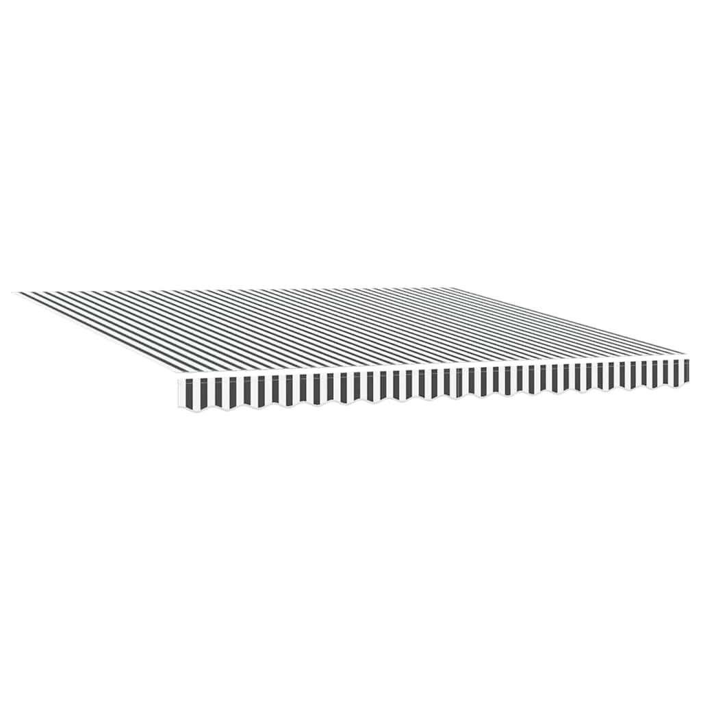 Tenda Retrattile Antracite e Bianca 4x3 m Tessuto e Alluminio | homemem39