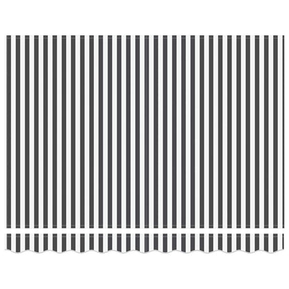 Tenda da Sole Antracite e Bianca 3x2,5 m Tessuto e Alluminio